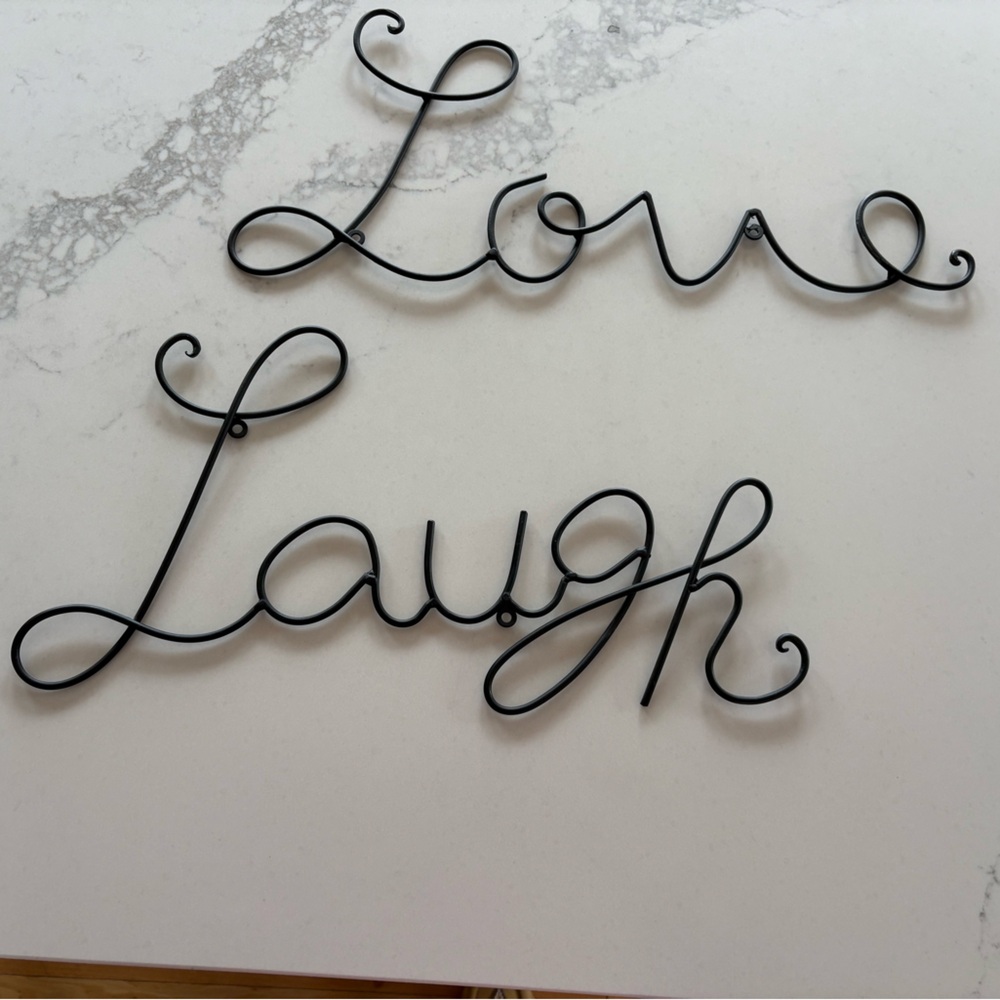 Black Love Laugh Wall Decor